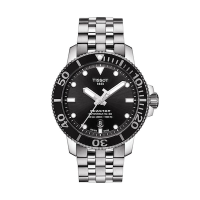 Men's Tissot Seastar 1000 Powermatic 80 Automatic Watch with Black Dial (Model: T120.407.11.051.00)