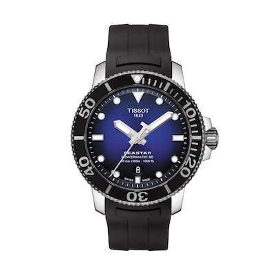 Men's Tissot Seastar 1000 Powermatic 80 Automatic Strap Watch with Blue Dial (Model: T120.407.17.041.00)