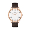 Thumbnail Image 0 of Men's Tissot Tradition Rose-Tone Strap Watch with White Dial (Model: T063.409.36.018.00)