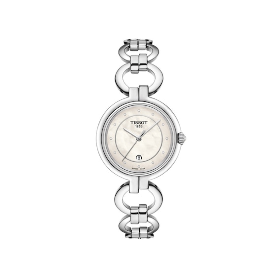 Ladies' Tissot Flamingo Watch with Mother-of-Pearl Dial (Model: T094.210.11.116.00)