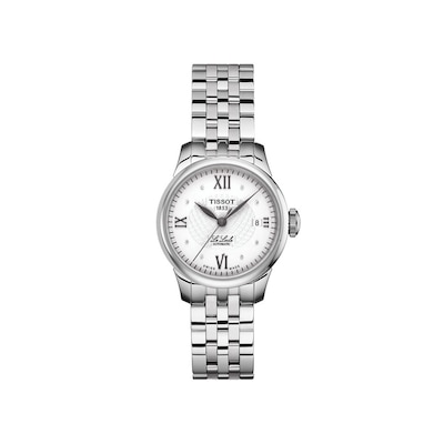 Ladies' Tissot Le Locle Powermatic 80 Automatic Diamond Accent Watch with Silver-Tone Dial (Model: T41118316)