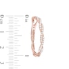 0.50 CT. T.W. Diamond Twist Hoop Earrings in 10K Rose Gold