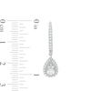 0.69 CT. T.W. Certified Diamond Pear-Shaped Frame Drop Earrings in 14K White Gold (I/I2)