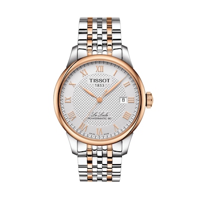 Men's Tissot Le Locle Powermatic 80 Automatic Two-Tone Watch with Silver-Tone Dial (Model: T006.407.22.033.00)