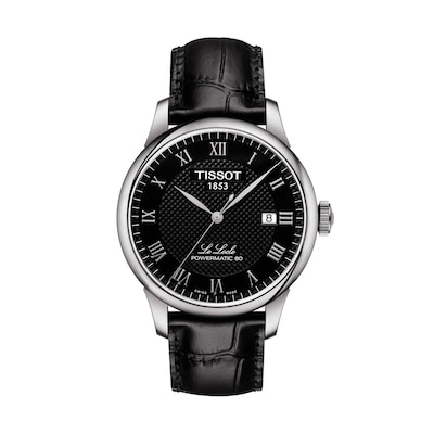 Men's Tissot Le Locle Powermatic 80 Automatic Strap Watch with Black Dial (Model: T006.407.16.053.00)