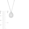 Thumbnail Image 3 of 1.58 CT. T.W. Certified Pear-Shaped Diamond Scallop Frame Pendant in 14K White Gold (I/I1)