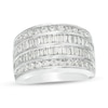 Thumbnail Image 0 of 1.98 CT. T.W. Baguette and Round Diamond Multi-Row Anniversary Ring in 10K White Gold