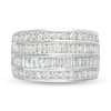 Thumbnail Image 3 of 1.98 CT. T.W. Baguette and Round Diamond Multi-Row Anniversary Ring in 10K White Gold