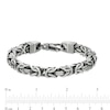 Vera Wang Men 7.0mm Oxidized Byzantine Chain Bracelet in Sterling Silver - 8.75"