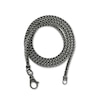 Vera Wang Men 6.0mm Foxtail Chain Necklace in Solid Sterling Silver  with Black Rhodium - 22"