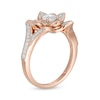 Thumbnail Image 2 of 0.58 CT. T.W. Diamond Flower Frame Vintage-Style Engagement Ring in 10K Rose Gold