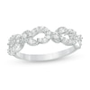 0.23 CT. T.W. Diamond Leaf Vine Stackable Band in 10K White Gold