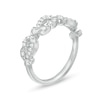 0.23 CT. T.W. Diamond Leaf Vine Stackable Band in 10K White Gold