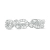 0.23 CT. T.W. Diamond Leaf Vine Stackable Band in 10K White Gold