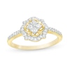 Thumbnail Image 0 of 0.29 CT. T.W. Composite Diamond Clover Frame Engagement Ring in 10K Gold