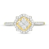 Thumbnail Image 3 of 0.29 CT. T.W. Composite Diamond Clover Frame Engagement Ring in 10K Gold