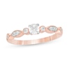 0.29 CT. T.W. Diamond Art Deco Vintage-Style Engagement Ring in 10K Rose Gold