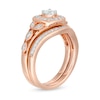 Thumbnail Image 2 of 0.45 CT. T.W. Diamond Cushion Frame Vintage-Style Bridal Set in 10K Rose Gold