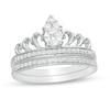 Thumbnail Image 0 of 0.45 CT. T.W. Diamond Crown Bridal Set in 10K White Gold