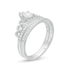 Thumbnail Image 2 of 0.45 CT. T.W. Diamond Crown Bridal Set in 10K White Gold