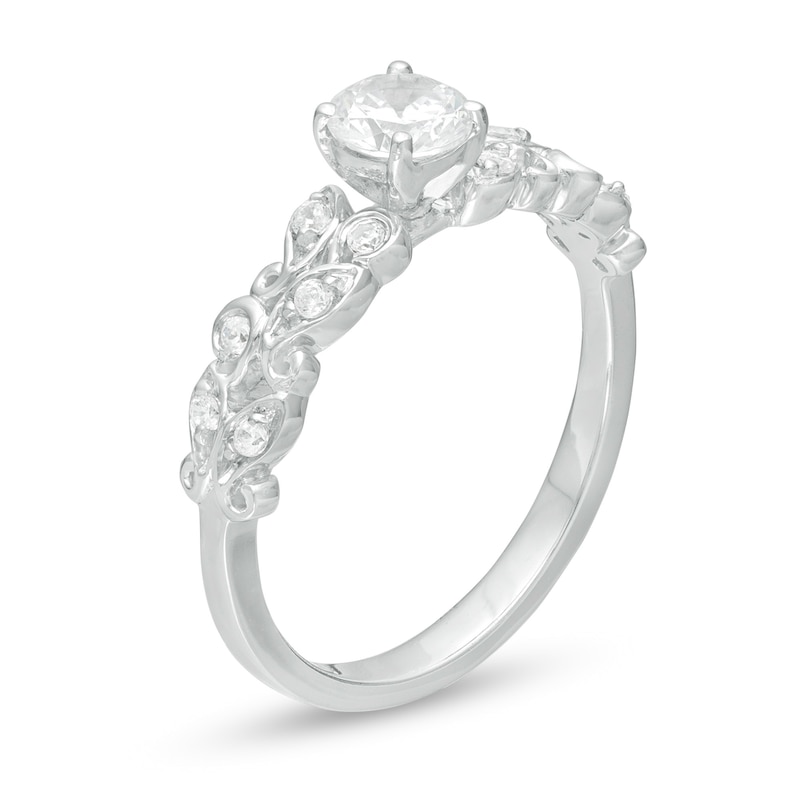 0.29 CT. T.W. Diamond Paisley Engagement Ring in 10K White Gold