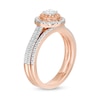 0.58 CT. T.W. Diamond Frame Bridal Set in 10K Rose Gold