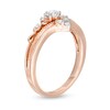 Thumbnail Image 3 of 0.23 CT. T.W. Diamond Tiara Vintage-Style Engagement Ring in 10K Rose Gold