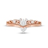 Thumbnail Image 4 of 0.23 CT. T.W. Diamond Tiara Vintage-Style Engagement Ring in 10K Rose Gold