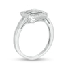 Thumbnail Image 2 of 0.18 CT. T.W. Diamond Octagonal Frame Promise Ring in Sterling Silver