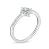 Thumbnail Image 2 of 0.085 CT. T.W. Diamond Starburst Promise Ring in Sterling Silver