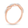 0.086 CT. T.W. Diamond Oval Link Band in 10K Rose Gold