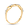 0.086 CT. T.W. Diamond Oval Link Band in 10K Gold