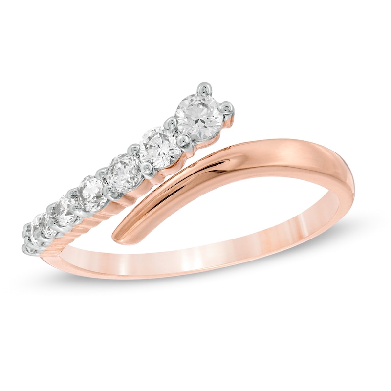 0.37 CT. T.W. Diamond Open Wrap Ring in 10K Rose Gold|Peoples Jewellers