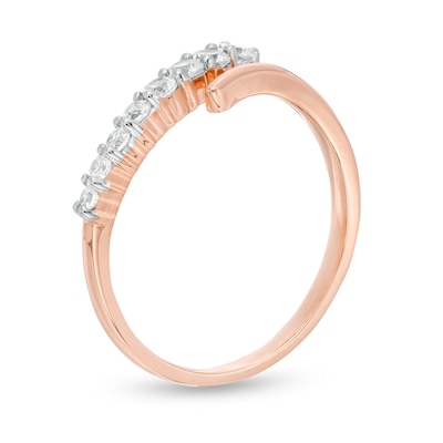 0.37 CT. T.W. Diamond Open Wrap Ring in 10K Rose Gold