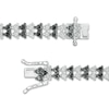 0.50 CT. T.W. Black Diamond Two Row Tennis Bracelet in Sterling Silver and Black Rhodium - 7.25"