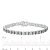 0.50 CT. T.W. Black Diamond Two Row Tennis Bracelet in Sterling Silver and Black Rhodium - 7.25"