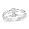 0.085 CT. T.W. Diamond Multi-Row Ring in 10K White Gold