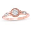 Thumbnail Image 0 of 0.085 CT. T.W. Composite Diamond Frame Vintage-Style Ring in 10K Rose Gold