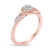 Thumbnail Image 1 of 0.085 CT. T.W. Composite Diamond Frame Vintage-Style Ring in 10K Rose Gold