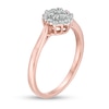Thumbnail Image 1 of 0.146 CT. T.W. Composite Diamond Sunburst Promise Ring in 10K Rose Gold