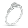 Thumbnail Image 1 of 0.085 CT. T.W. Composite Diamond Frame Vintage-Style Ring in 10K White Gold