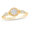 Thumbnail Image 1 of 0.085 CT. T.W. Composite Diamond Frame Vintage-Style Ring in 10K Gold