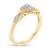 Thumbnail Image 2 of 0.085 CT. T.W. Composite Diamond Frame Vintage-Style Ring in 10K Gold