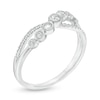 Thumbnail Image 1 of 0.23 CT. T.W. Diamond Crossover Ring in 10K White Gold