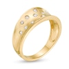 0.145 CT. T.W. Diamond Scatter Concave Ring in 10K Gold