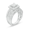 Thumbnail Image 2 of 1.95 CT. T.W. Quad Princess-Cut Diamond Frame Multi-Row Engagement Ring in 14K White Gold