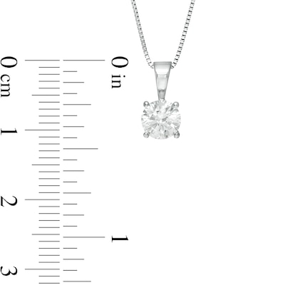 0.58 CT. Certified Canadian Diamond Solitaire Pendant in 10K White Gold (I/I3)