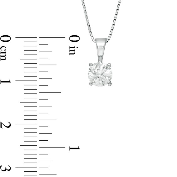 0.58 CT. Certified Canadian Diamond Solitaire Pendant in 10K White Gold (I/I3)