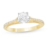 Thumbnail Image 1 of 0.80 CT. T.W. Certified Canadian Diamond Vintage-Style Engagement Ring in 14K Two-Tone Gold (I/I2)