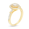 Thumbnail Image 2 of 0.69 CT. T.W. Pear-Shaped Diamond Double Frame Engagement Ring in 14K Gold